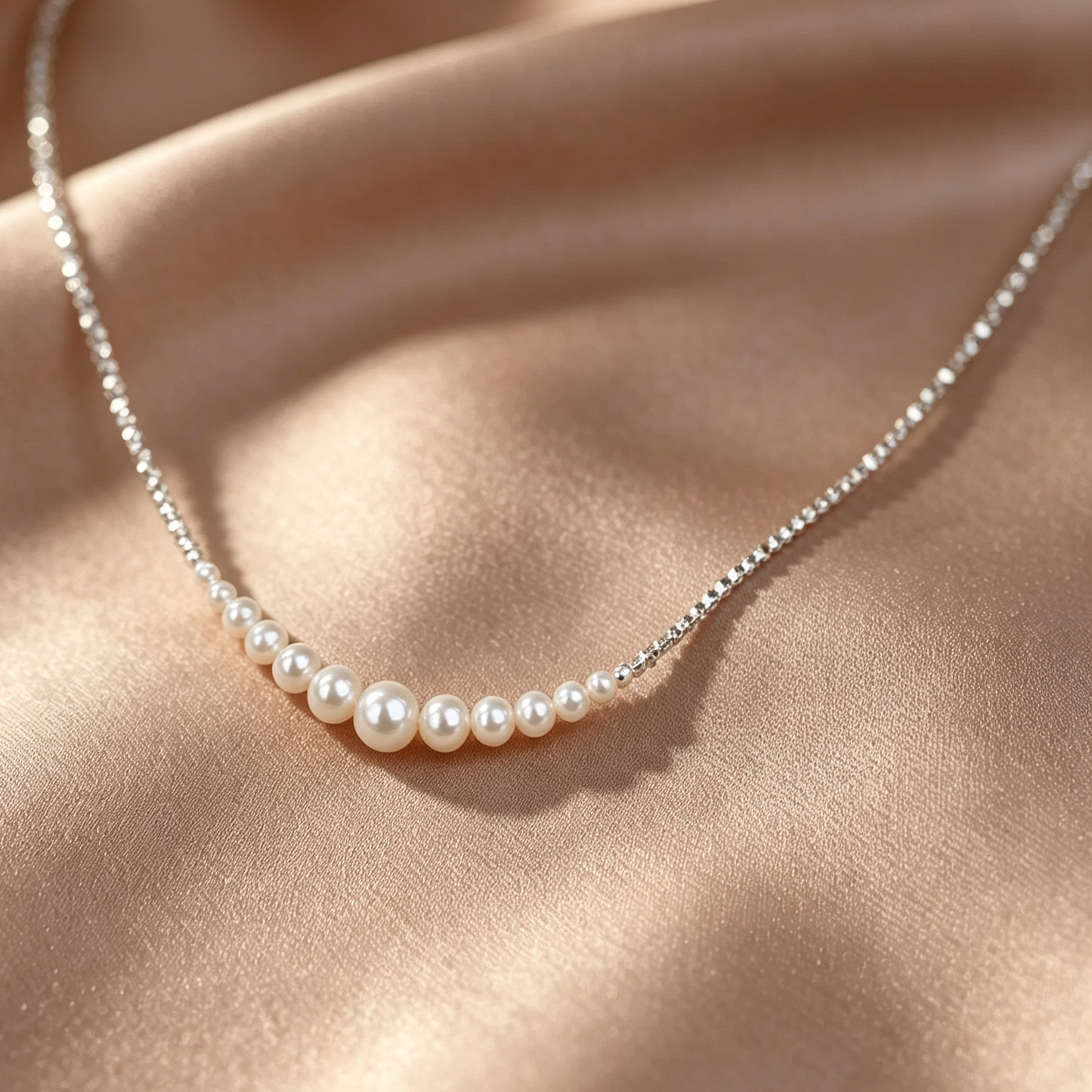 Silver Smile Pearl Necklace