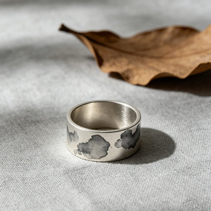 Ink Wash Ring – Unique Silver Band