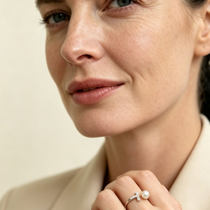 Akoya Pearl Open Ring