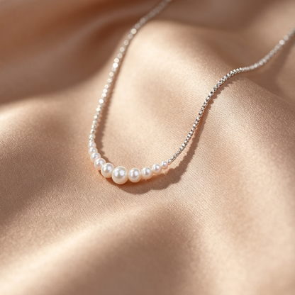 Silver Smile Pearl Necklace