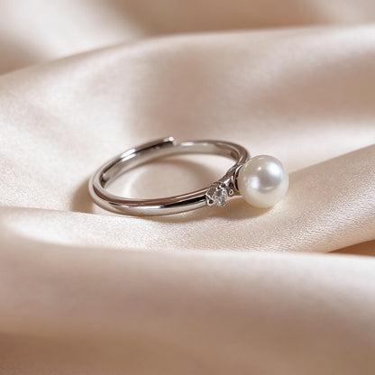 Adjustable Pearl Ring
