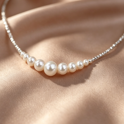 Silver Smile Pearl Necklace