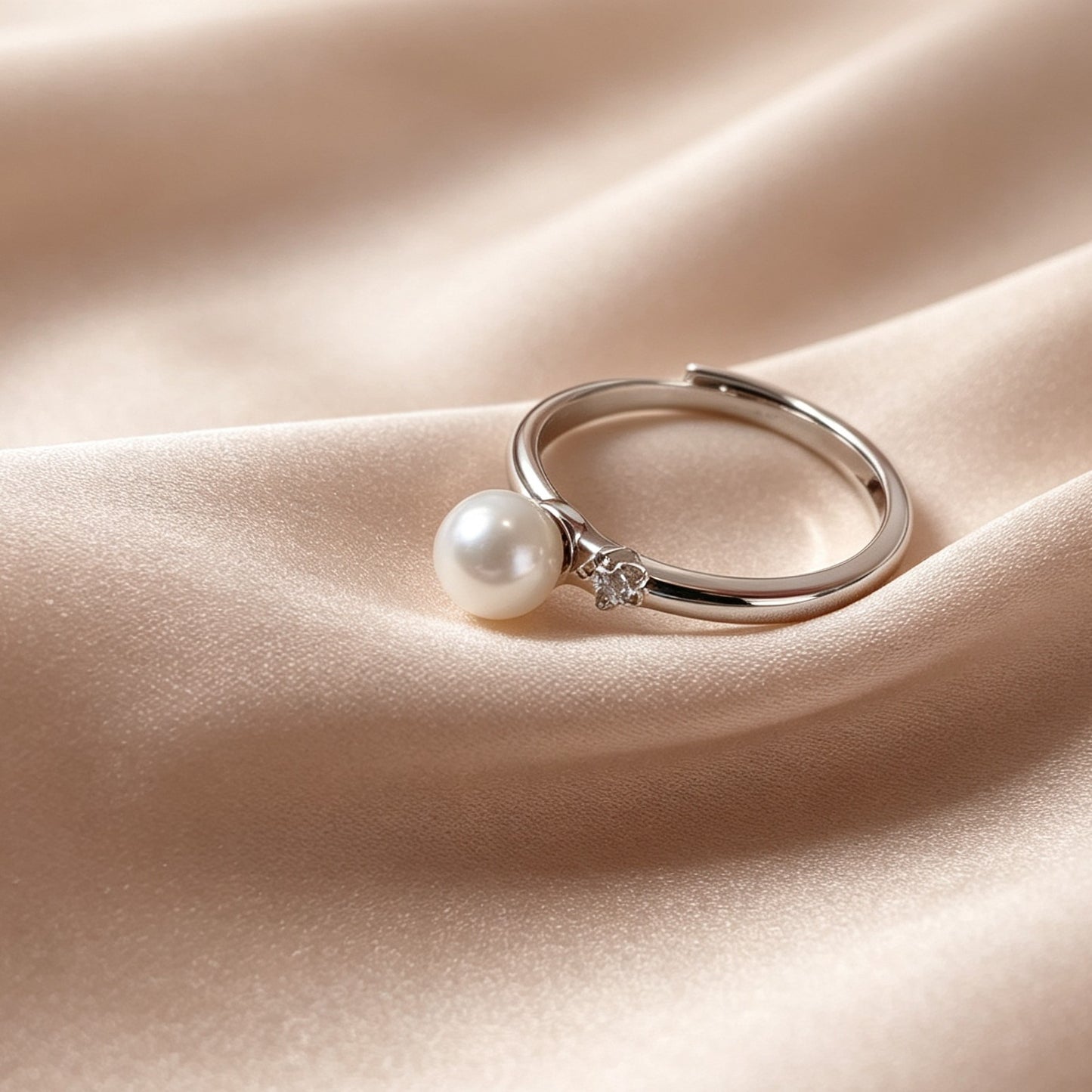 Adjustable Pearl Ring