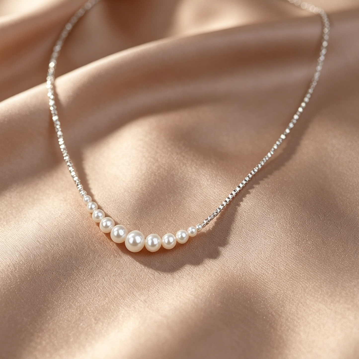 Silver Smile Pearl Necklace