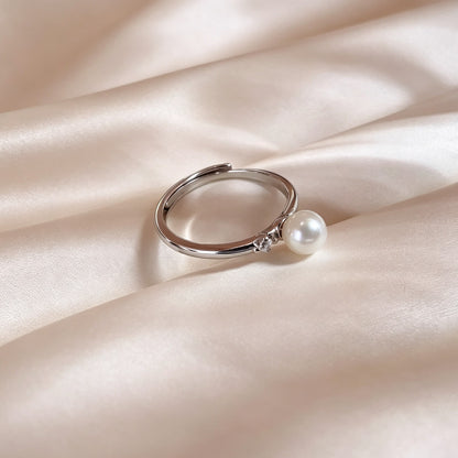 Adjustable Pearl Ring