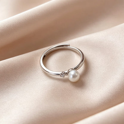 Adjustable Pearl Ring