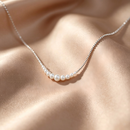 Silver Smile Pearl Necklace