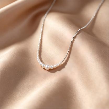 Silver Smile Pearl Necklace
