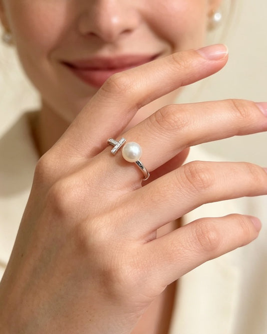 Akoya Pearl Open Ring